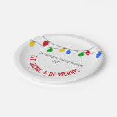 クリスマスライト | カスタムパーソナライズされた ペーパープレート (アングル)