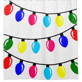 クリスマスライト シャワーカーテン