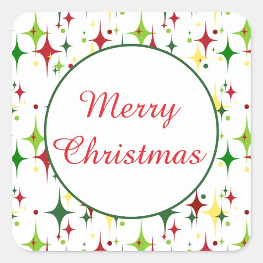 クリスマスライト スクエアシール (正面)