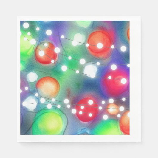 クリスマスライト スタンダードランチョンナプキン (正面)