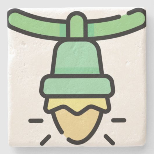 クリスマスライト ストーンコースター (正面)