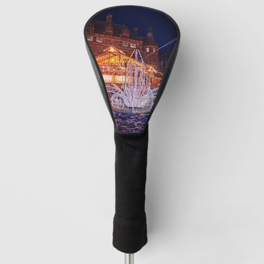 クリスマスライト、タウンホールの前 ゴルフヘッドカバー (正面)