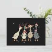 クリスマスライト ダック 面白い動物 農場愛好家 シーズンカード (スタンド正面)