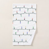 クリスマスライト バスタオルセット (ハンドタオル)