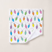 クリスマスライト バスタオルセット (ウォッシュタオル)