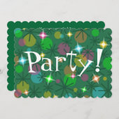 クリスマスライト「パーティー!」の招待状が火炎に包まれた 招待状 (正面/裏面)