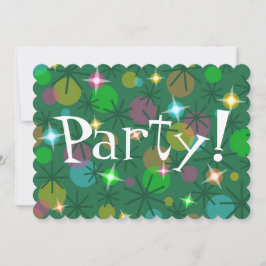 クリスマスライト「パーティー!」の招待状が火炎に包まれた 招待状