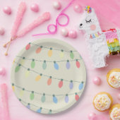 クリスマスライト ペーパープレート (パーティー)