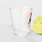 クリスマスライト、ボーブル、プレゼント、オンドリ ショットグラス (左)