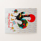 クリスマスライト、ボーブル、プレゼント、オンドリ ジグソーパズル (横)