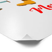 クリスマスライト、ボーブル、プレゼント、オンドリ フォトプリント (角)