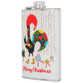 クリスマスライト、ボーブル、プレゼント、オンドリ フラスク (左)