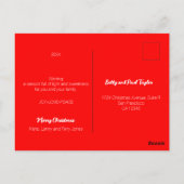 クリスマスライト、ボーブル、プレゼント、オンドリ ポストカード (裏面)