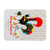 クリスマスライト、ボーブル、プレゼント、オンドリ マグネット (横)