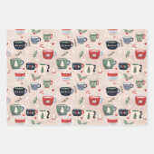 クリスマスライト、レス&ココア ラッピングペーパーシート (正面2)