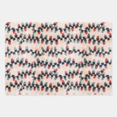 クリスマスライト、レス&ココア ラッピングペーパーシート (正面)