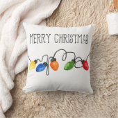 クリスマスライト – 冬の水彩ピロー クッション (ブランケット)