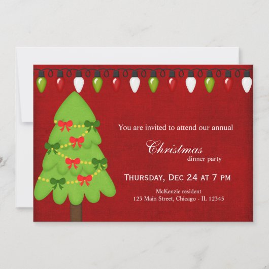 クリスマスライト 招待状 (正面)