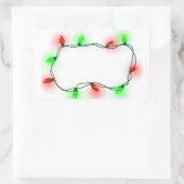 クリスマスライト 長方形シール (バッグ)