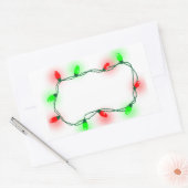 クリスマスライト 長方形シール (封筒)