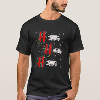 クリスマスライト HO HO HO ゴミ収集車 面白い アガリクリスマス Tシャツ