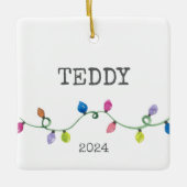 クリスマスライトPETフォトオーナメント職人おもしろい セラミックオーナメント (正面)