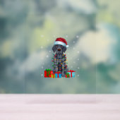 クリスマスライトSanta German Shorthaired Pointer Dog C アクリルサイン (ニュートラル)