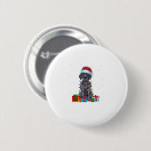 クリスマスライトSanta German Shorthaired Pointer Dog C 缶バッジ (正面&裏面)