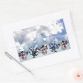 クリスマスラインダンス 長方形シール (封筒)