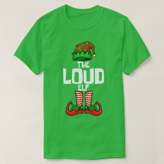 クリスマスラウド小妖精や小人 Tシャツ (デザイン正面)