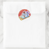 クリスマスラウンドシール雪だるまススススポーツ。 ラウンドシール (バッグ)