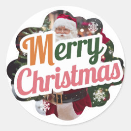 クリスマスラウンドステッカー：フェスティバル新モデル ラウンドシール