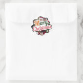 クリスマスラウンドステッカー：フェスティバル新モデル ラウンドシール (バッグ)