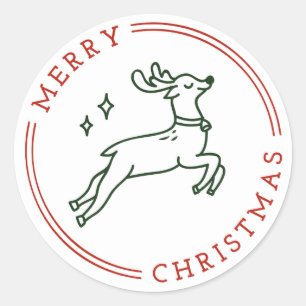クリスマスラウンドステッカー ラウンドシール