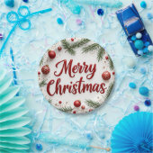 クリスマスラウンドプレート ペーパープレート (パーティー)