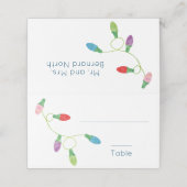 クリスマスラカラフルイトの列結婚成 プレイスカード (外部開封)