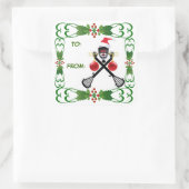 クリスマスラクロスギフトラベル スクエアシール (バッグ)