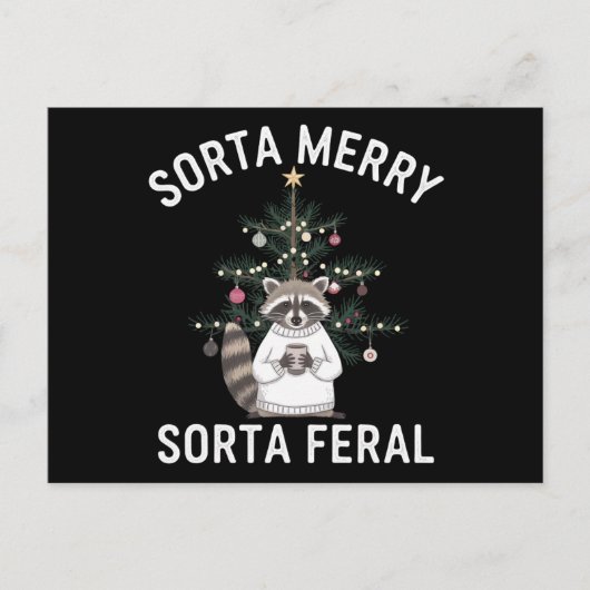 クリスマスラクーンソルタソメリールタフェラルクリスマス シーズンポストカード (正面)