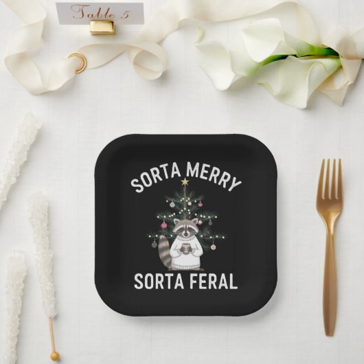 クリスマスラクーンソルタソメリールタフェラルクリスマス ペーパープレート (ウェディング)