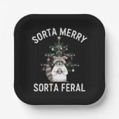 クリスマスラクーンソルタソメリールタフェラルクリスマス ペーパープレート (正面)