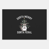 クリスマスラクーンソルタソメリールタフェラルクリスマス ラッピングペーパーシート (正面)