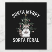 クリスマスラクーンソルタソメリールタフェラルクリスマス ワインラベル (シングルラベル)