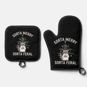 クリスマスラクーンソルタソメリールタフェラルクリスマス 鍋つかみ&鍋敷きセット