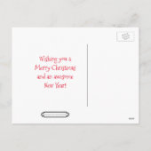 クリスマスラクーンホールディングホリデーライト シーズンポストカード (裏面)