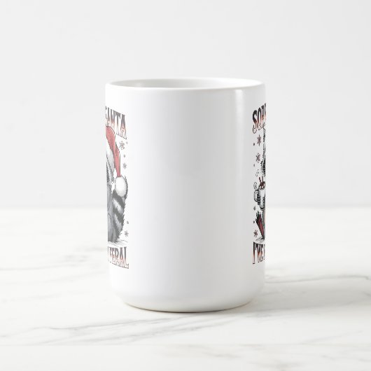 クリスマスラクーン私はフェラルGagギフトされている コーヒーマグカップ (中央)