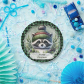 クリスマスラクーン紙プレート ペーパープレート (パーティー)