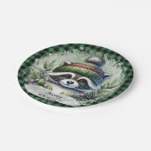 クリスマスラクーン紙プレート ペーパープレート (アングル)