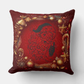 クリスマスラグジュアリーリッチな質感メリークリスマス クッション (正面)