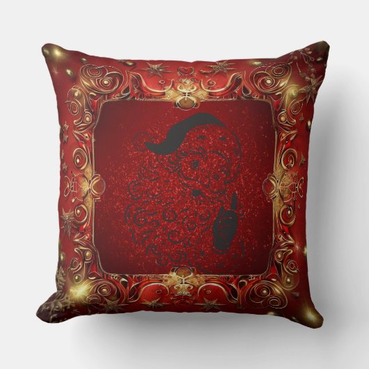 クリスマスラグジュアリーリッチな質感メリークリスマス クッション (正面)