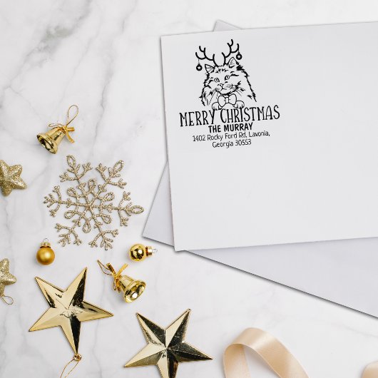 クリスマスラグドールキャット差出人住所 ラバースタンプ